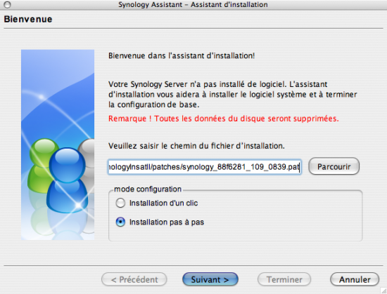 Première étape : choix du firmware à charger