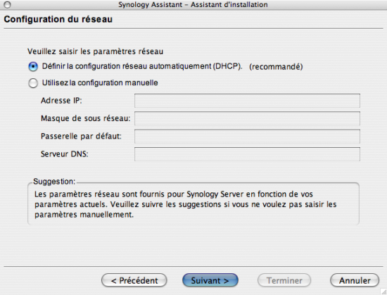 Configuration réseau